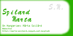 szilard marta business card
