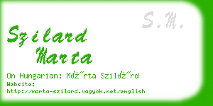 szilard marta business card